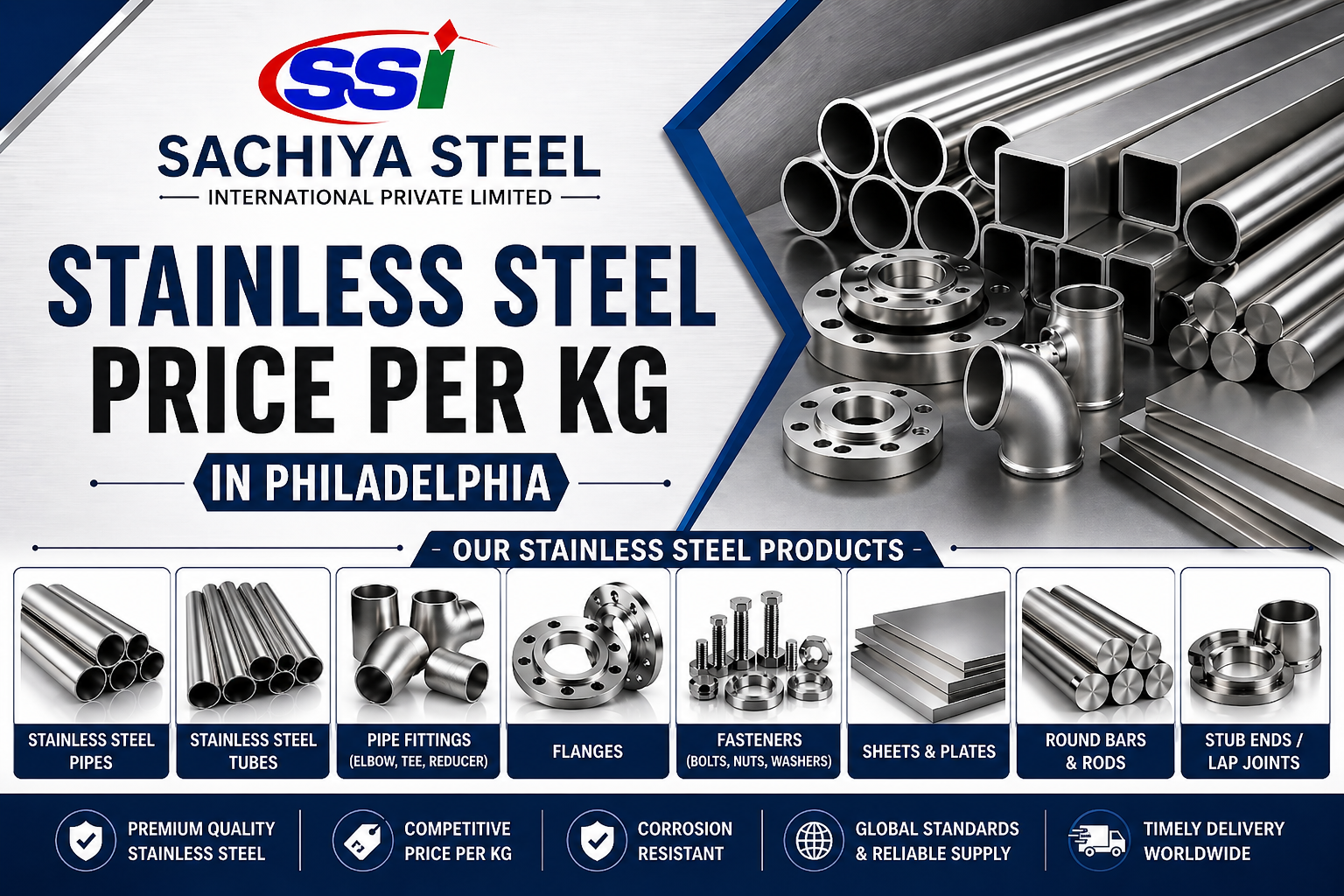Stainless Steel Price Per Kg in Philadelphia