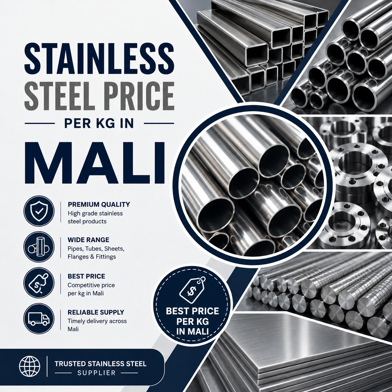 stainless steel price per kg in Mali