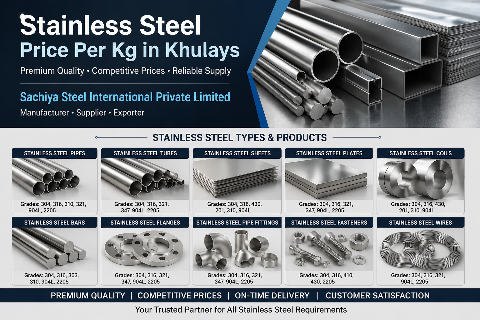 Stainless Steel Price Per Kg in Khulays
