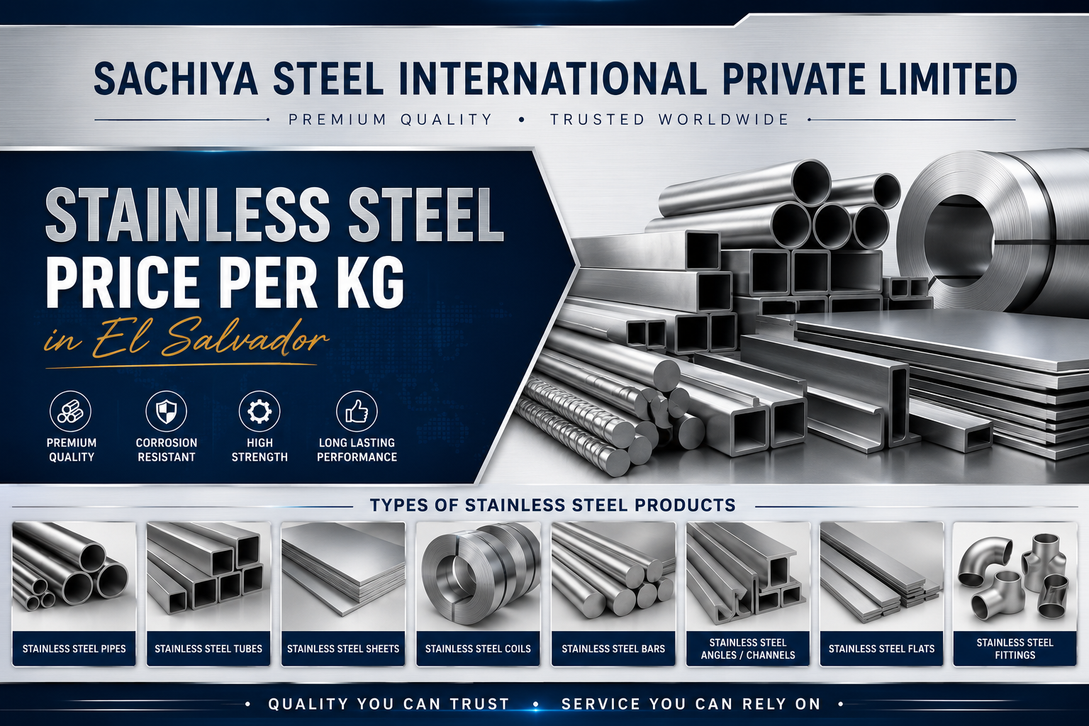 stainless steel price per kg in El Salvador