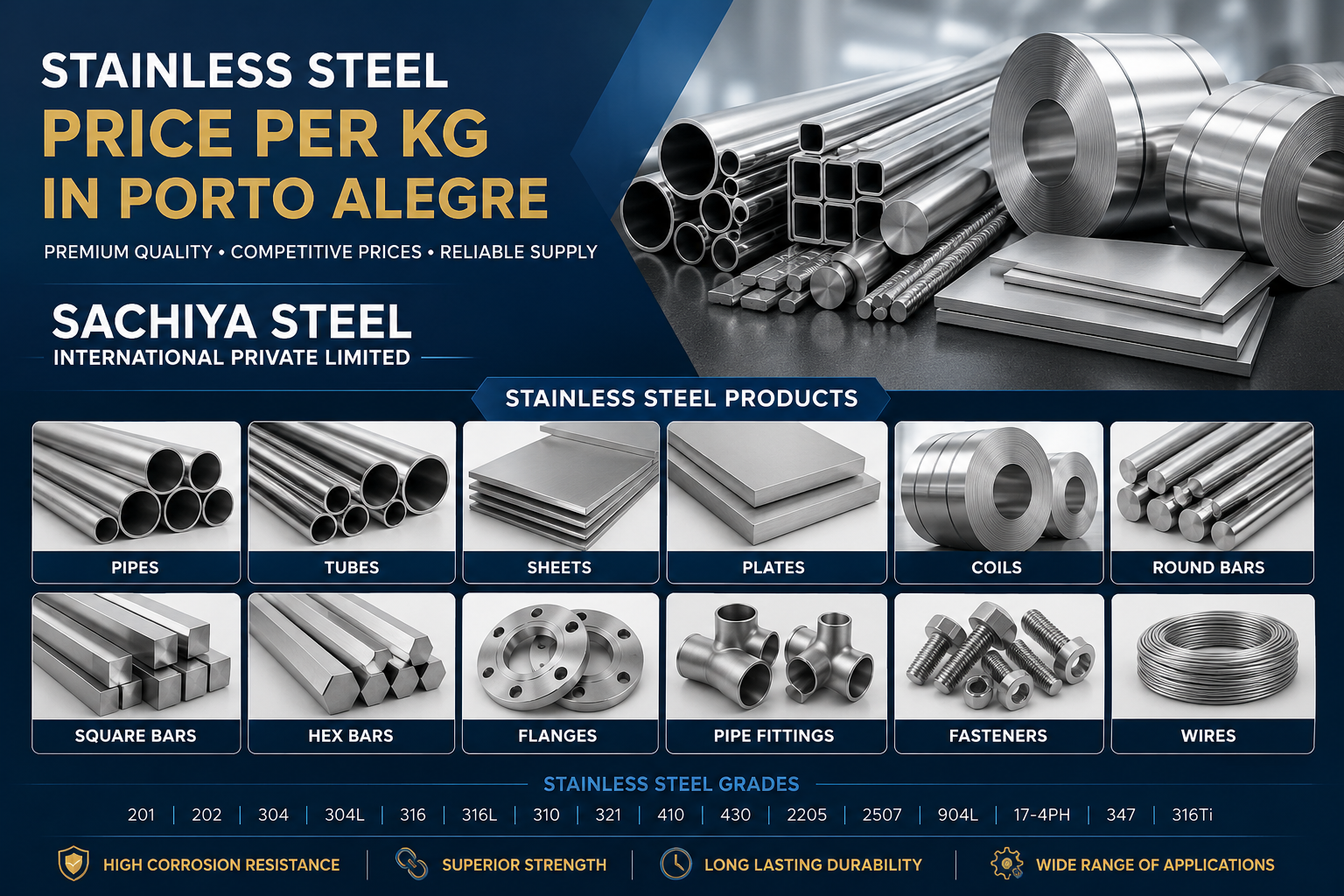 stainless steel price per kg in Porto Alegre